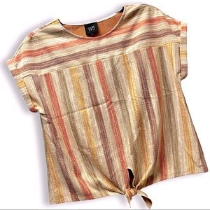 Fall color Top • W5 • Stripes • Light • Neutral • Front Tie • Top •